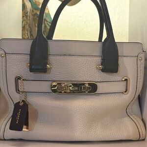 Coach Black and Cream Satchel